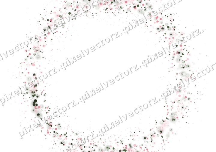 Nahtloser Glitzerkranz in Rosa auf transparentem Grund