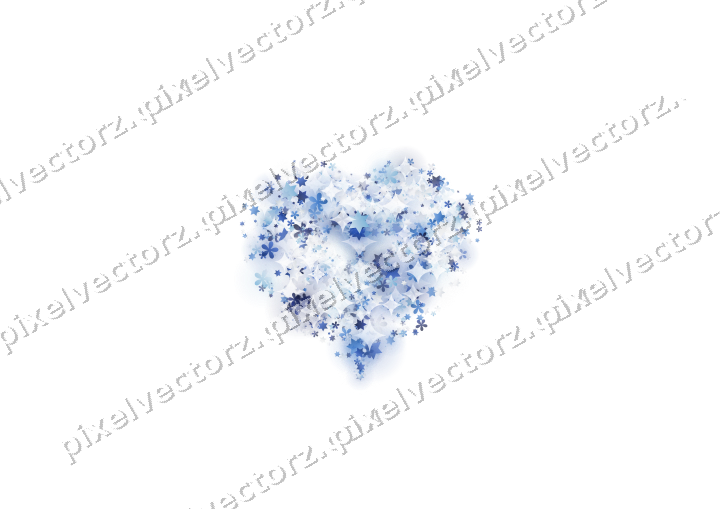 Nahtloses Glitzerherz aus Sternen und Blüten auf transparentem Grund
