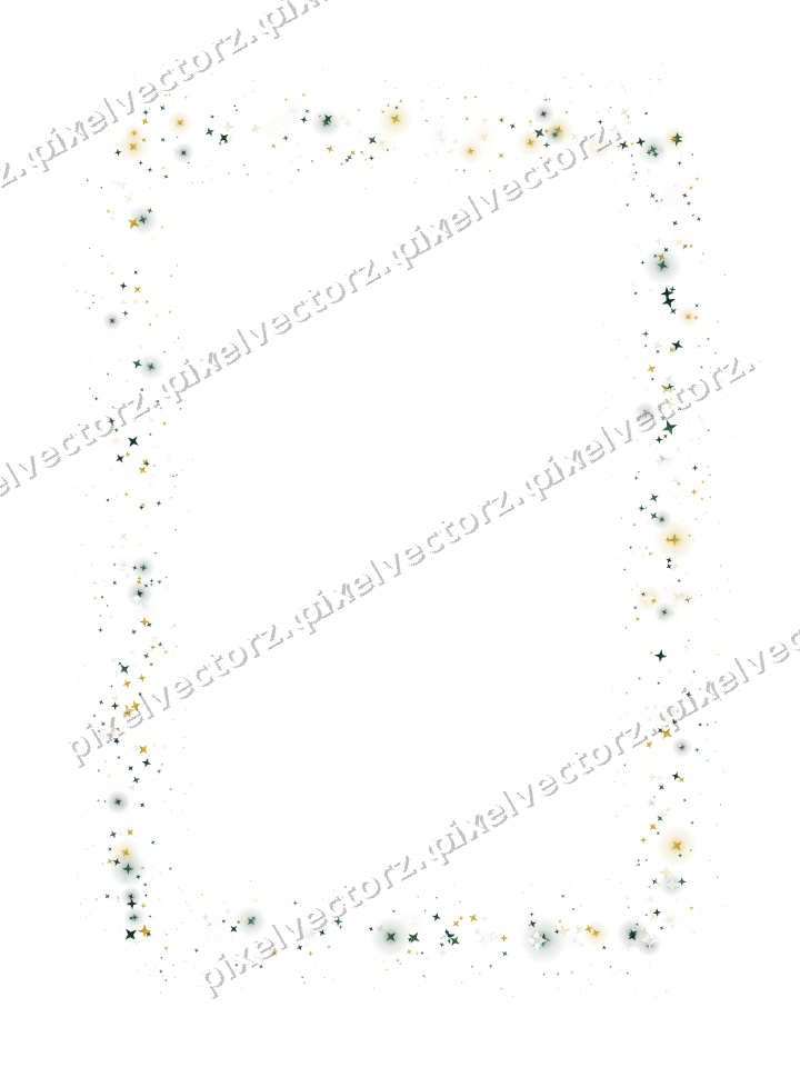 Nahtloser Glitzerrahmen aus Sternen auf transparentem Grund