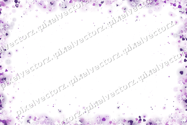 Nahtloser Randglitzer in Violett auf transparentem Grund