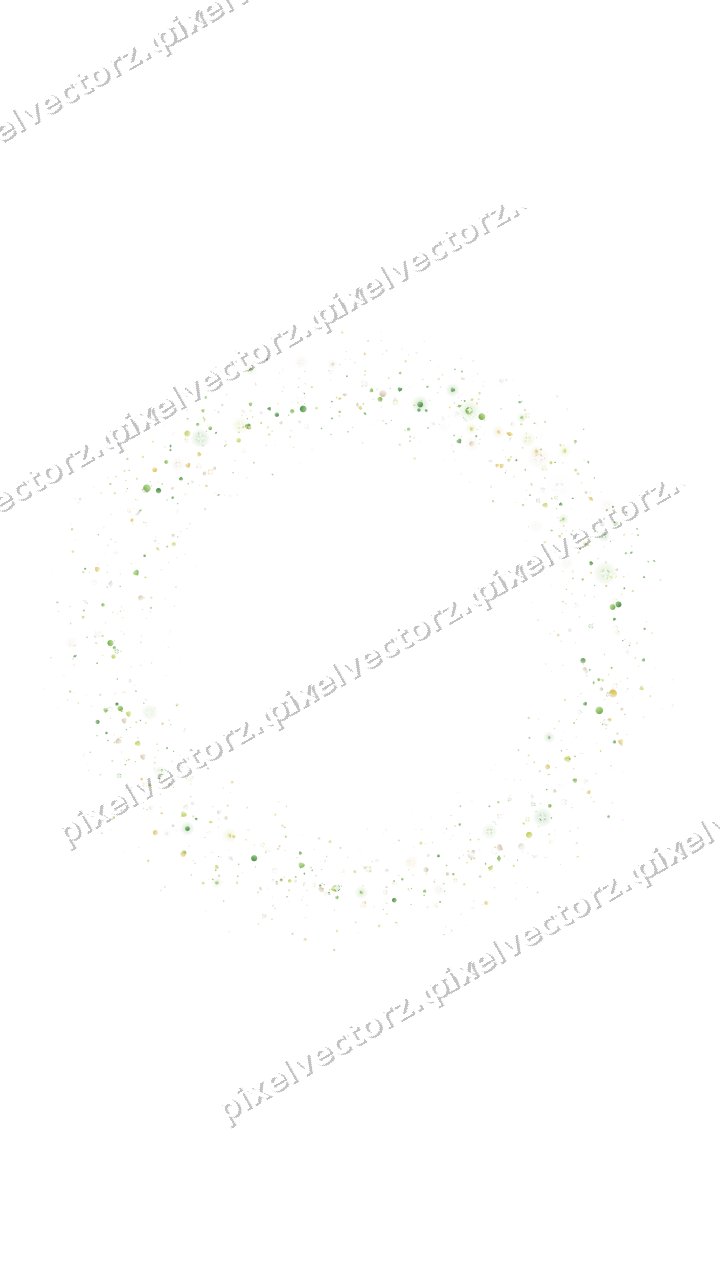 Nahtloser Glitzerkranz aus Herzen und Punkten auf transparentem Grund