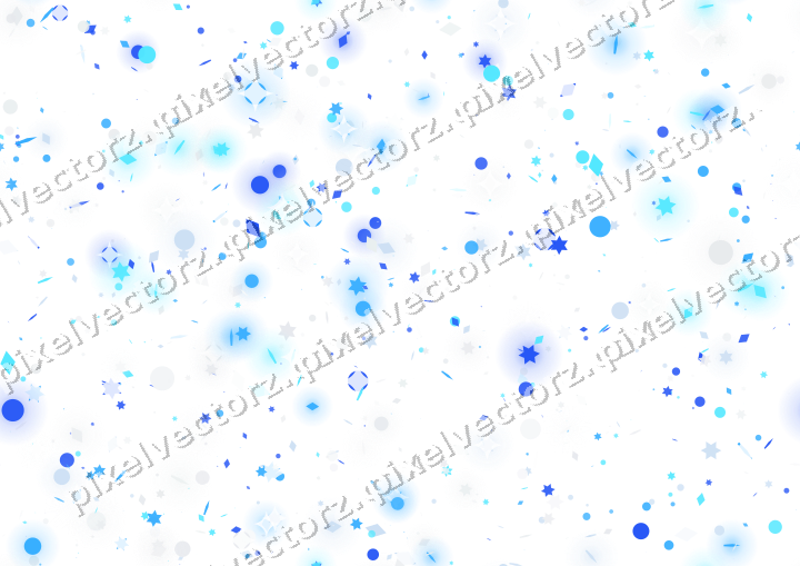 Nahtlose Glitzerstreuung in Türkis und Blau auf transparentem Grund