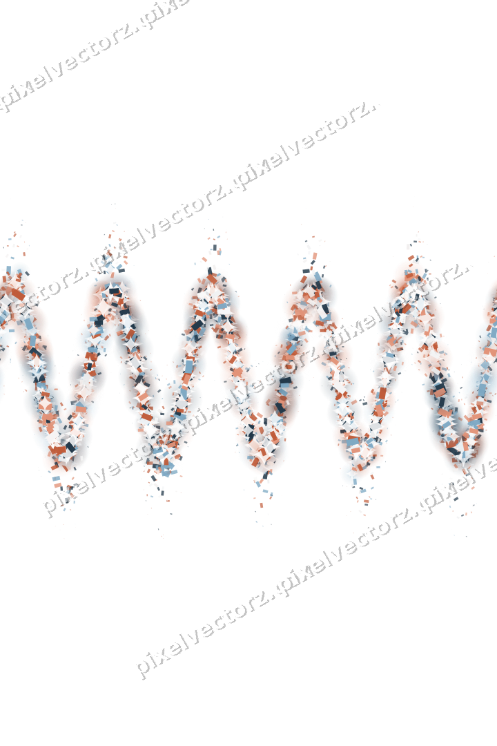 Nahtlose Glitzerwelle aus Konfetti in Orange auf transparentem Grund