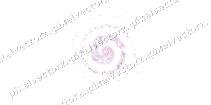 Nahtlose Glitzerspirale in Magenta und Violett auf transparentem Grund