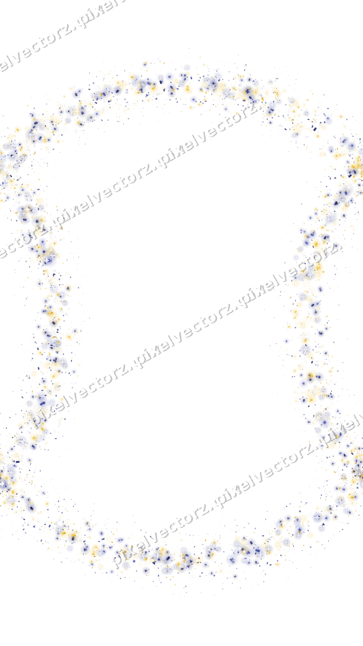 Nahtloser Glitzerkranz in Dunkelblau auf transparentem Grund
