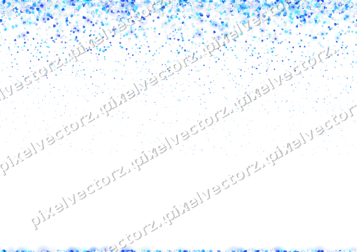 Nahtloser Glitzerregen in Türkis und Blau auf transparentem Grund