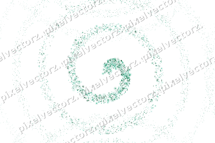 Nahtlose Glitzerspirale aus Sternen und Herzen auf transparentem Grund