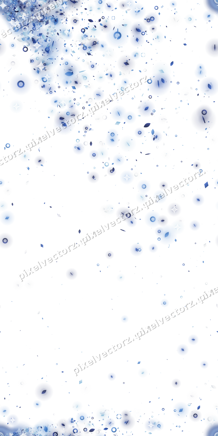 Nahtloser Glitzerfächer aus Tropfen und Ringen auf transparentem Grund