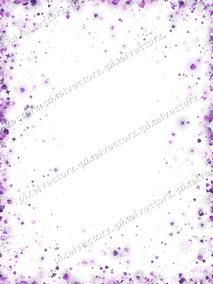 Nahtlose Glitzervignette in Violett auf transparentem Grund
