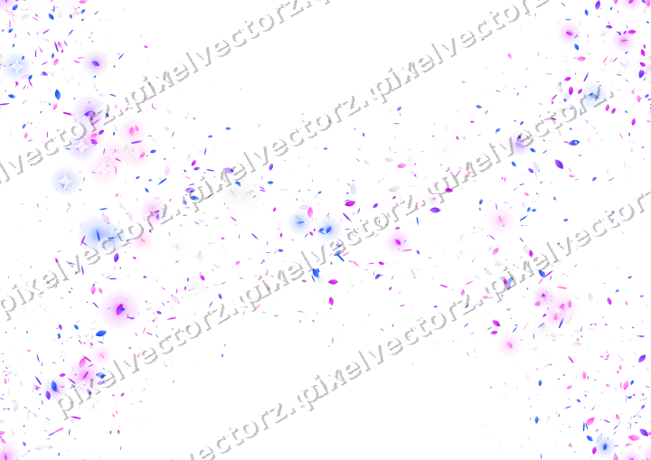 Nahtloser Glitzerkranz in Violett und Blau auf transparentem Grund