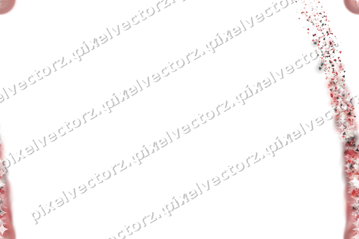 Nahtloser Sternenschweif in Rot auf transparentem Grund