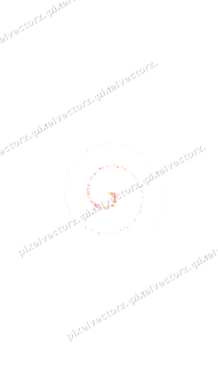 Nahtlose Glitzerspirale aus Sternen und Blüten auf transparentem Grund