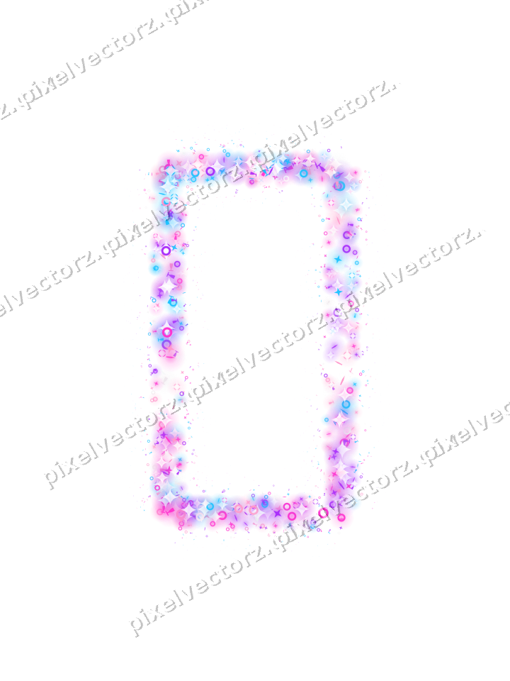 Nahtloser Glitzerrahmen in Magenta und Violett auf transparentem Grund