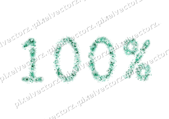 Nahtlose Glitzerzahl 100% auf transparentem Grund