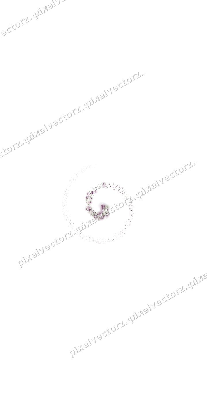 Nahtlose Glitzerspirale aus Sternen und Funken auf transparentem Grund