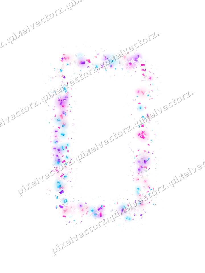 Nahtloser Glitzerrahmen in Magenta und Violett auf transparentem Grund