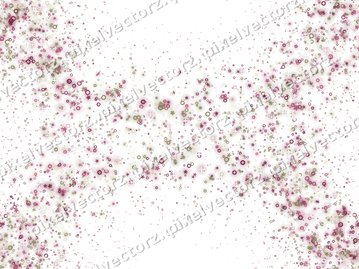 Nahtloser Glitzerkranz aus Blüten und Ringen auf transparentem Grund