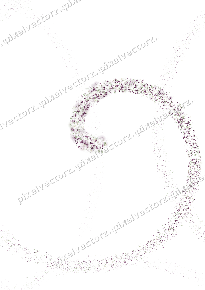 Nahtlose Glitzerspirale aus Konfetti auf transparentem Grund