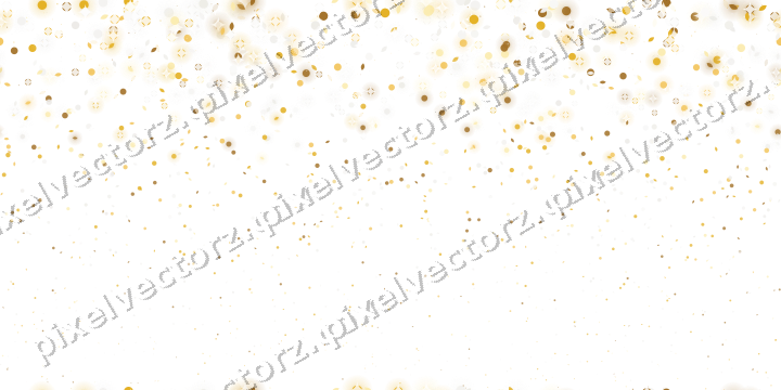 Nahtloser Glitzerregen aus Tropfen und Punkten auf transparentem Grund