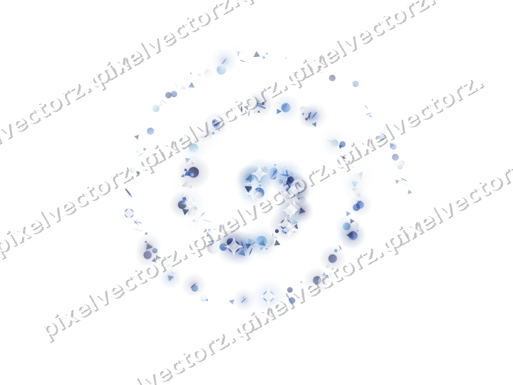 Nahtlose Glitzerspirale in Blau und Türkis auf transparentem Grund