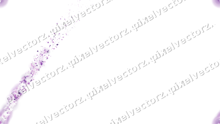 Nahtloser Sternenschweif in Violett auf transparentem Grund