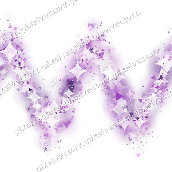 Nahtlose Glitzerwelle aus Dreiecken in Violett auf transparentem Grund
