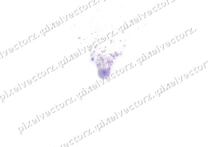 Nahtloser Glitzerfächer aus Blüten in Violett auf transparentem Grund