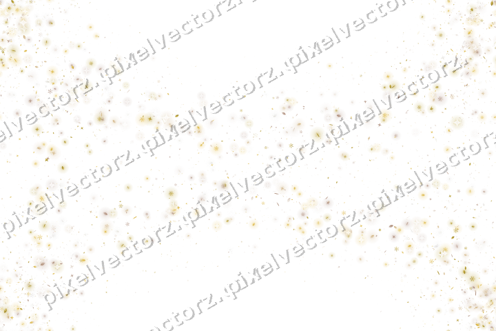 Nahtloser Glitzerkranz in Bernstein auf transparentem Grund