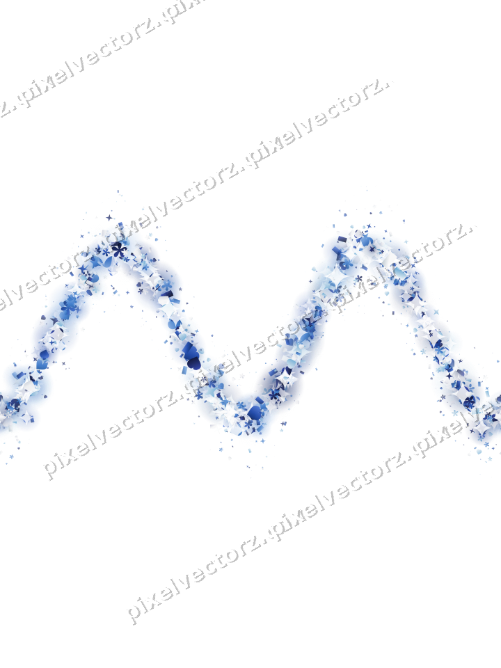 Nahtlose Glitzerwelle aus Sternen und Herzen auf transparentem Grund