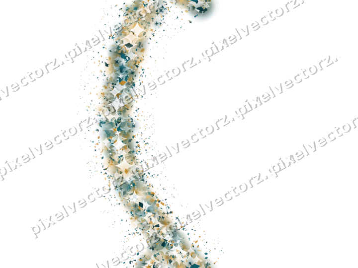 Nahtloser Glitzerbogen in Bernstein auf transparentem Grund