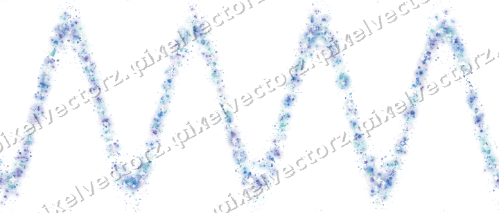 Nahtlose Glitzerwelle aus Sternen und Herzen auf transparentem Grund