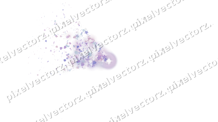 Nahtloser Glitzerfächer aus Herzen und Blüten auf transparentem Grund