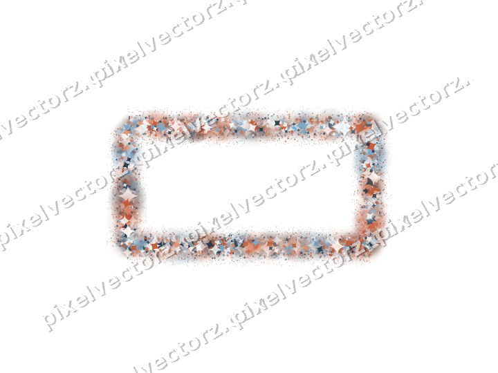 Nahtloser Glitzerrahmen aus Funken in Orange auf transparentem Grund
