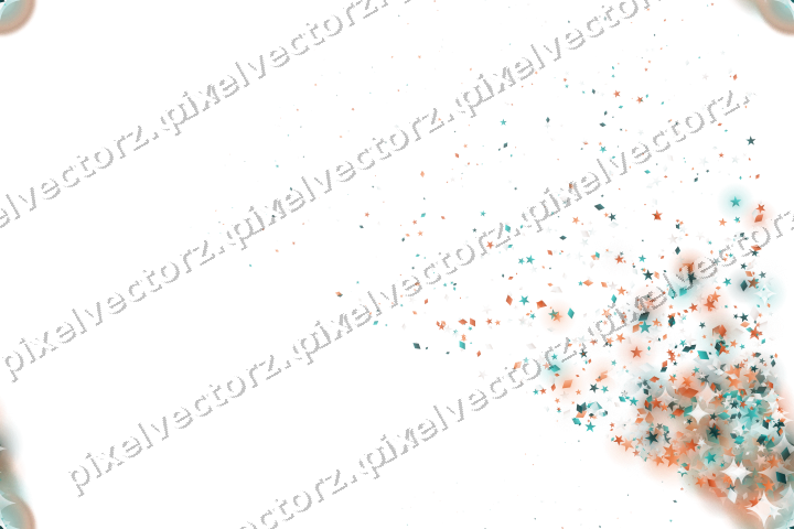 Nahtloser Glitzerfächer aus Sternen und Rauten auf transparentem Grund