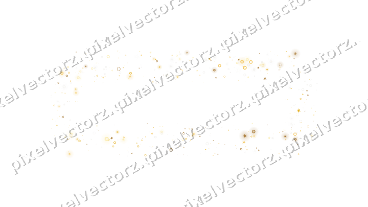 Nahtloser Glitzerrahmen aus Sternen und Ringen auf transparentem Grund