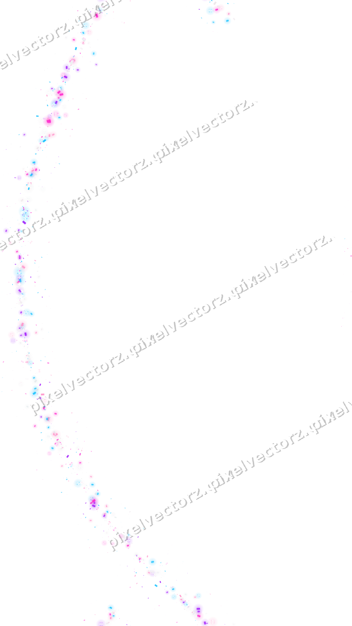 Nahtloser Glitzerbogen aus Konfetti in Magenta auf transparentem Grund