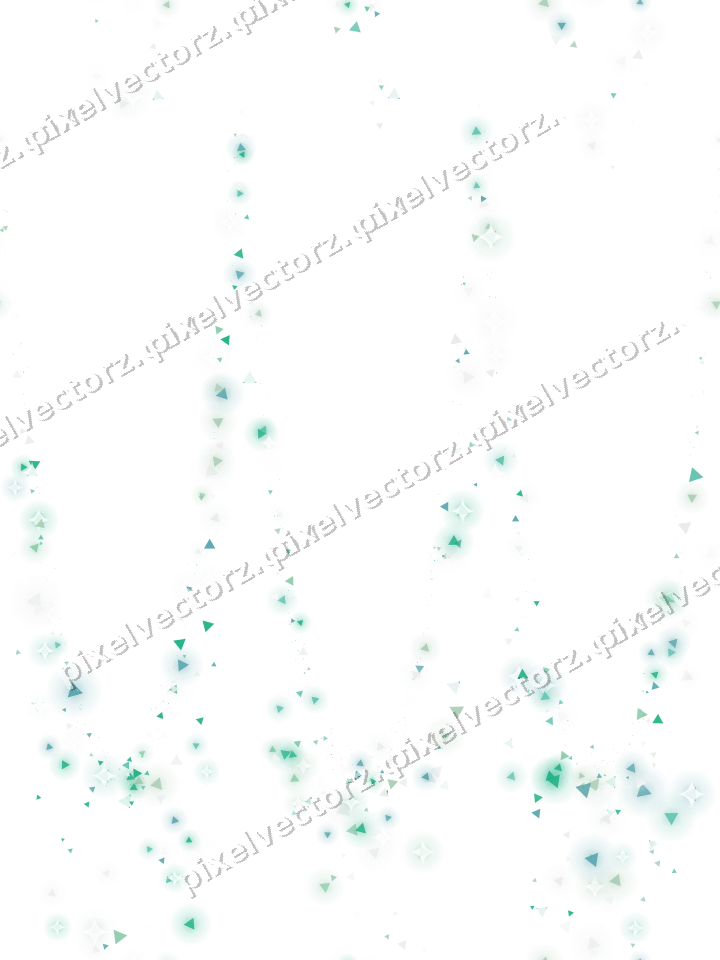 Nahtlose Glitzergirlande aus Dreiecken in Grün auf transparentem Grund