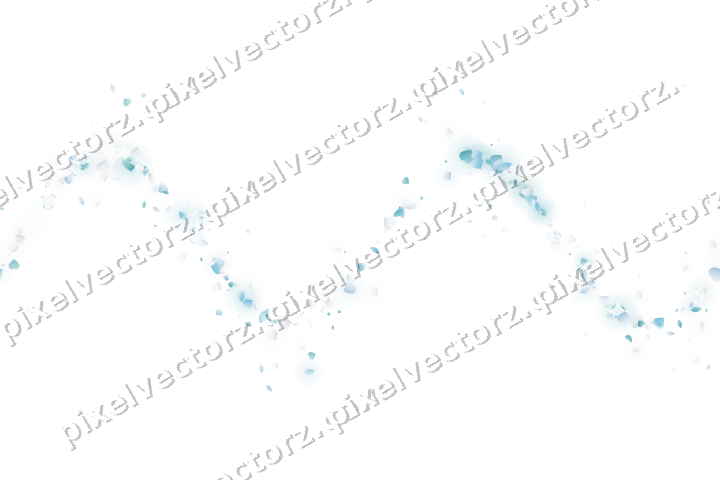 Nahtlose Glitzerwelle aus Herzen und Tropfen auf transparentem Grund