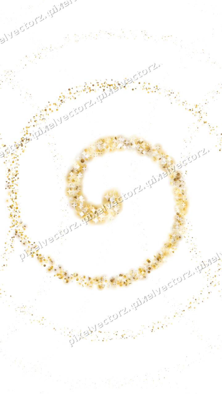 Nahtlose Glitzerspirale auf transparentem Grund