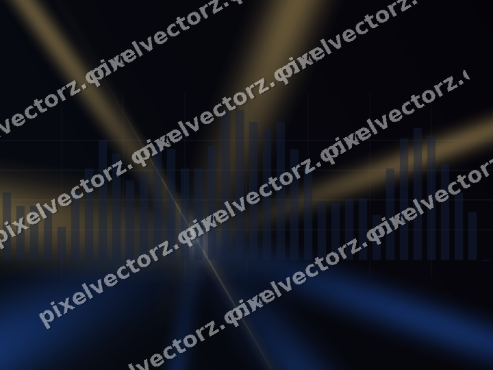 Leuchtender Neon Diagramm Hintergrund in Blau und Bernstein