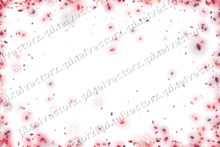 Nahtlose Glitzervignette aus Tropfen in Rosa auf transparentem Grund