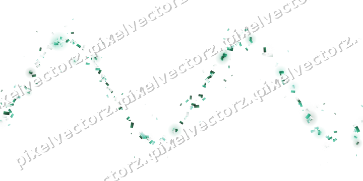 Nahtlose Glitzerwelle aus Konfetti auf transparentem Grund