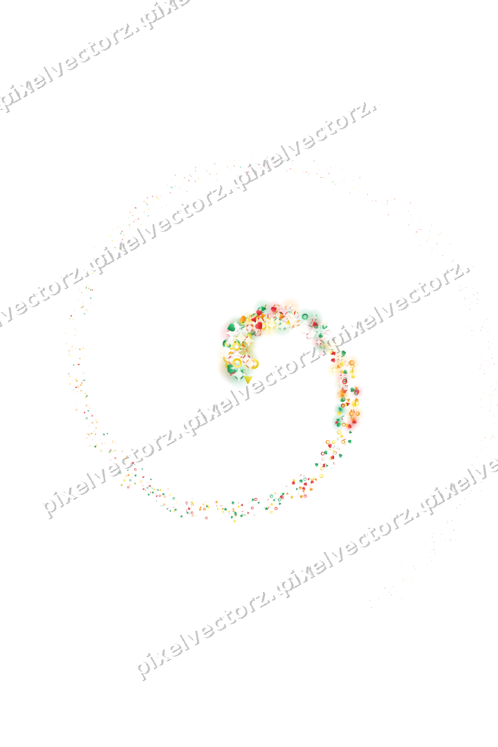 Nahtlose Glitzerspirale aus Herzen und Ringen auf transparentem Grund