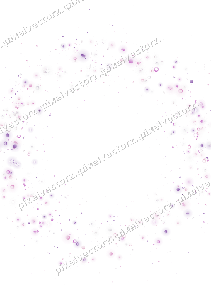 Nahtloser Glitzerkranz in Magenta und Violett auf transparentem Grund