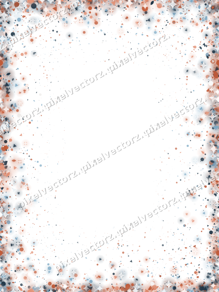 Nahtlose Glitzervignette in Orange und Türkis auf transparentem Grund