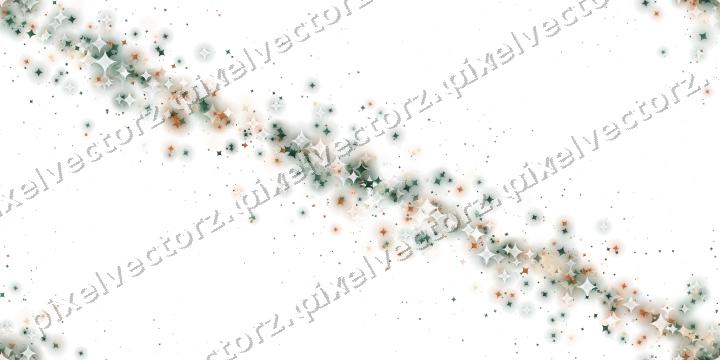 Nahtloses Glitzerband aus Funken in Dunkelgrün auf transparentem Grund