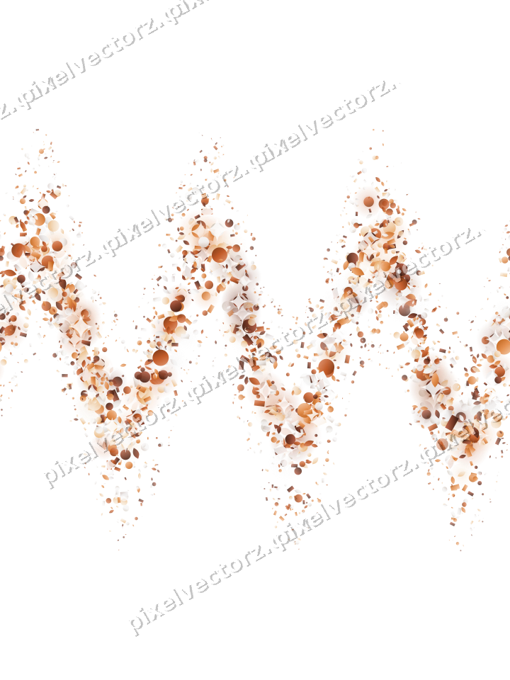 Nahtlose Glitzerwelle aus Tropfen und Punkten auf transparentem Grund