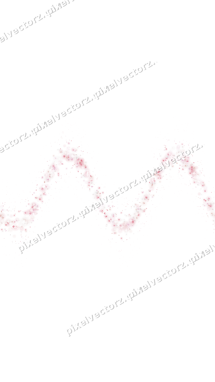 Nahtlose Glitzerwelle aus Blüten und Tropfen auf transparentem Grund