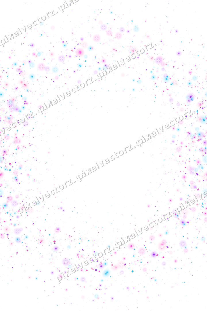 Nahtloser Glitzerkranz aus Sternen in Magenta auf transparentem Grund