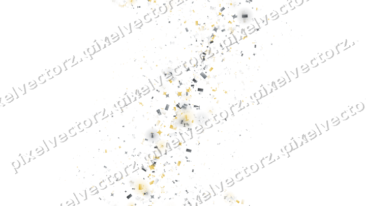 Nahtloses Glitzerband in Bernstein und Grau auf transparentem Grund